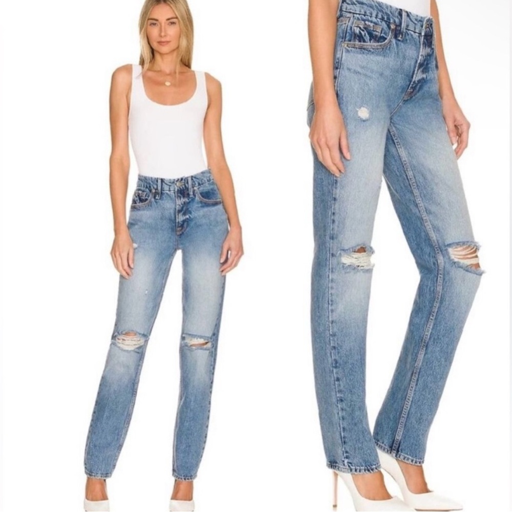 🌟 NEW GOOD AMERICAN 90’s STRAIGHT JEANS
